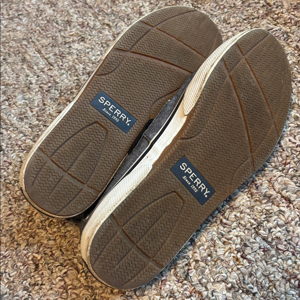 Sperry Men’s 7 Black Chambray Boat shoes - Picture 7 of 8